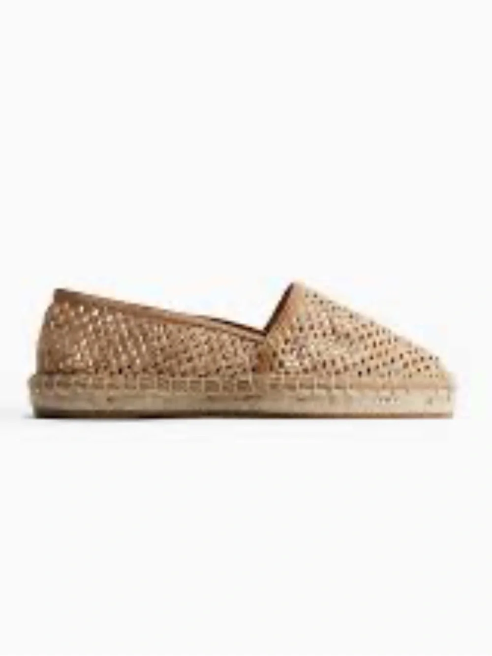 H&M Beige Woven Espadrille Slip-Ons